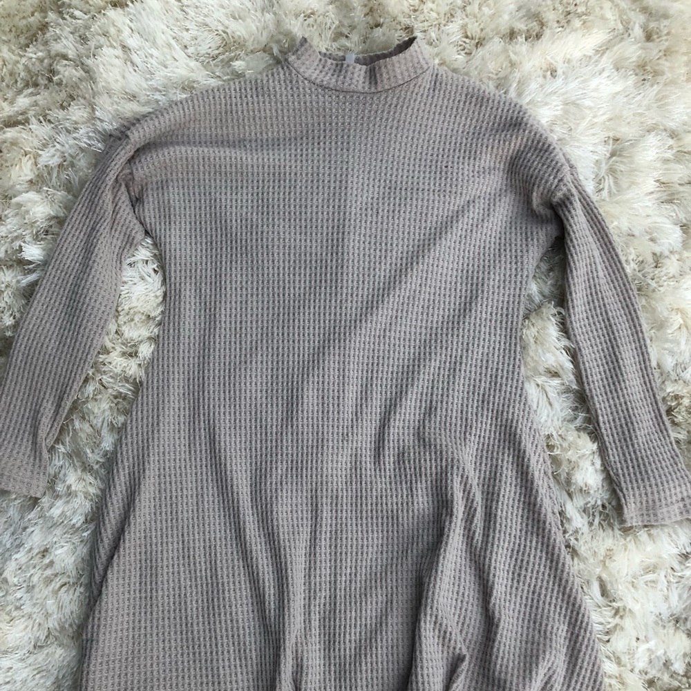 Charlotte Russe cream long sleeve dress